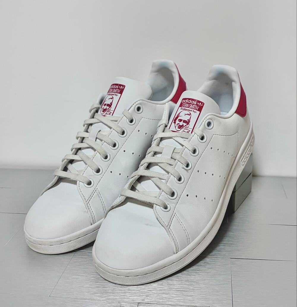 Adidas Stan Smith FX7522 White Pink Sneakers Men 6.5 Women 8 EU39⅓